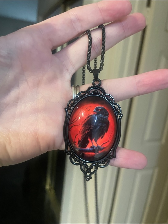 Hand Crafted Jewelry - Gothic Raven Pendant